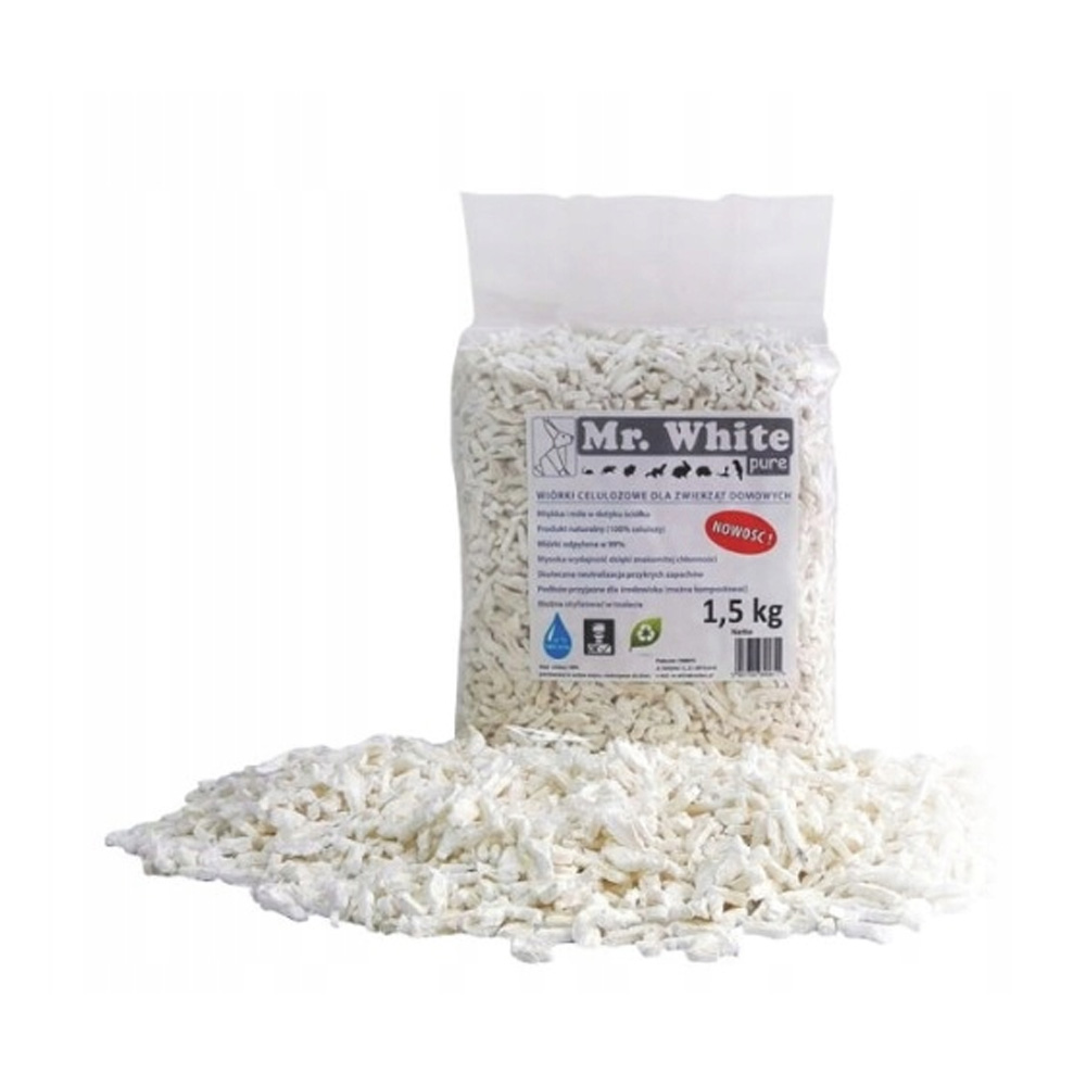 Mr. White Wiórki celulozowe PURE 1,5 kg ściółka dla gryzoni
